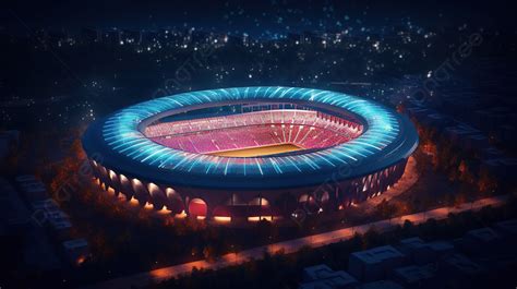 Stunning magic of lights at the stadium